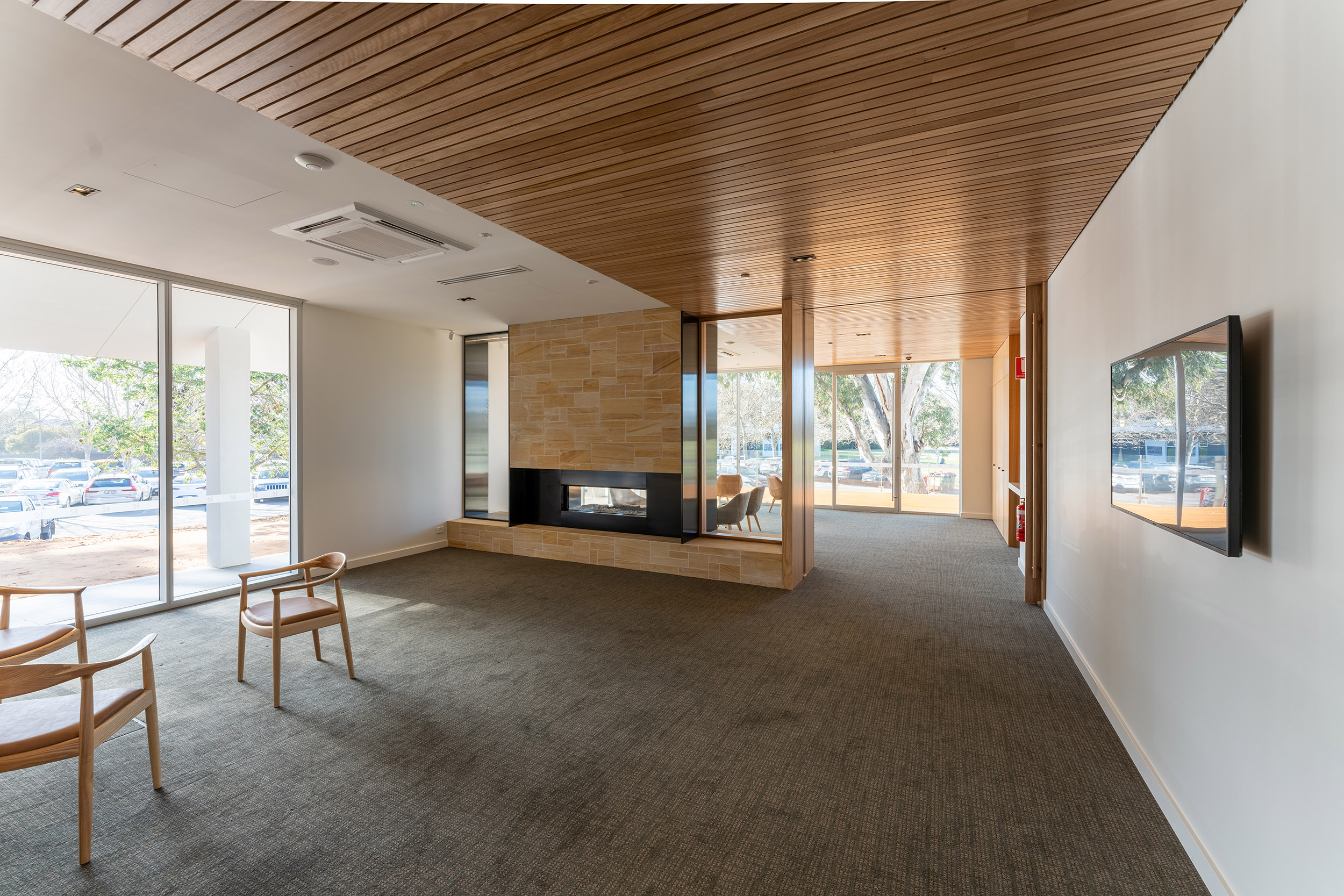 Proplank Blackbutt Concave Timber Battens Ceiling