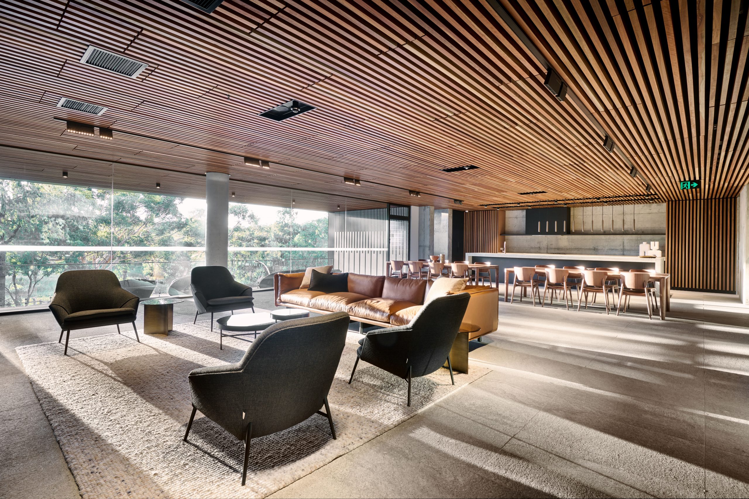 feature ceiling with spotted gum